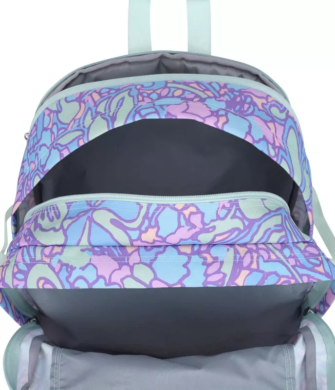 JANSPORT BIG STUDENT - Fluid Floral Pastel Lilac