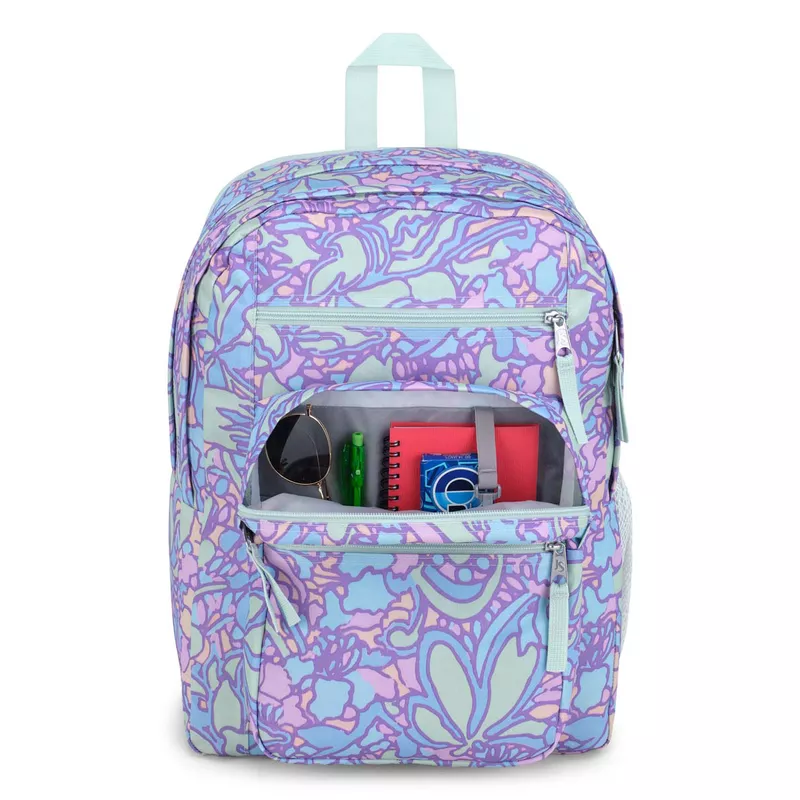 JANSPORT BIG STUDENT - Fluid Floral Pastel Lilac