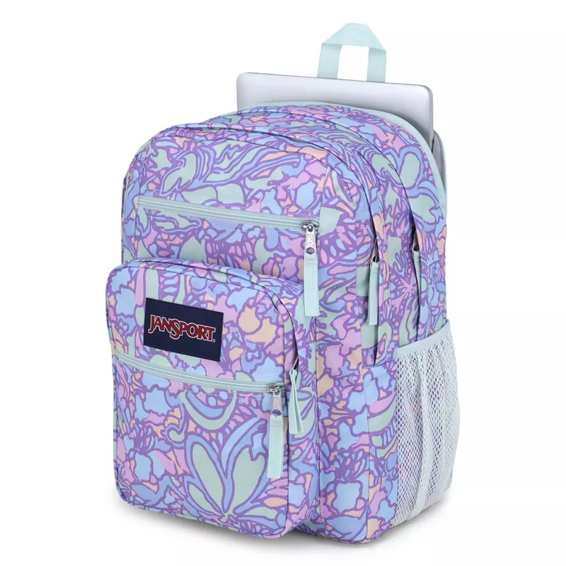 JANSPORT BIG STUDENT - Fluid Floral Pastel Lilac