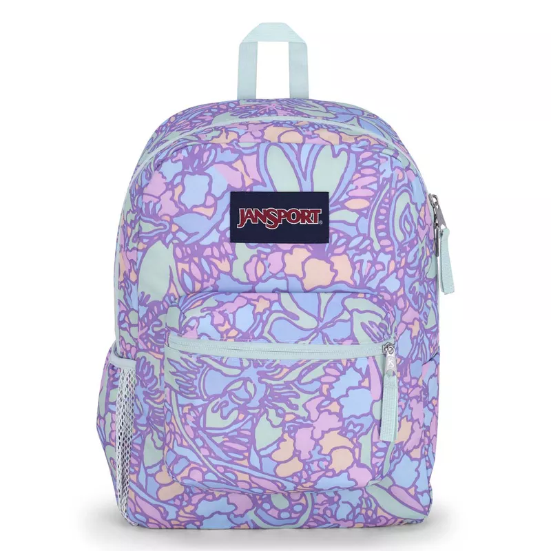 JANSPORT CROSS TOWN  -  Fluid Floral Pastel Lilac