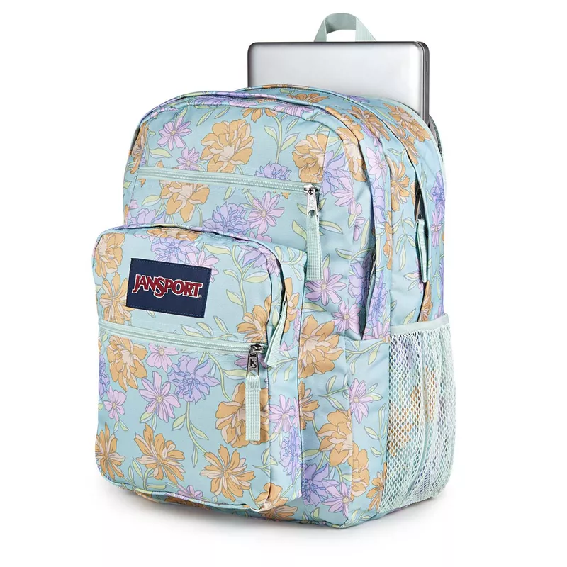 JANSPORT BIG STUDENT - Faded Floral Fresh Mint