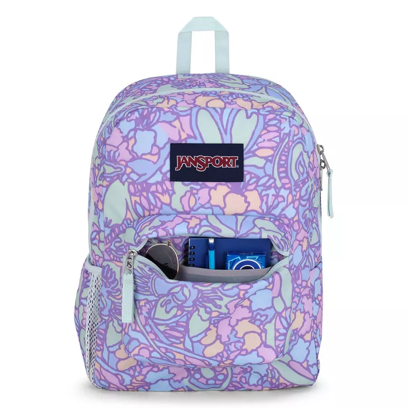 JANSPORT CROSS TOWN  -  Fluid Floral Pastel Lilac